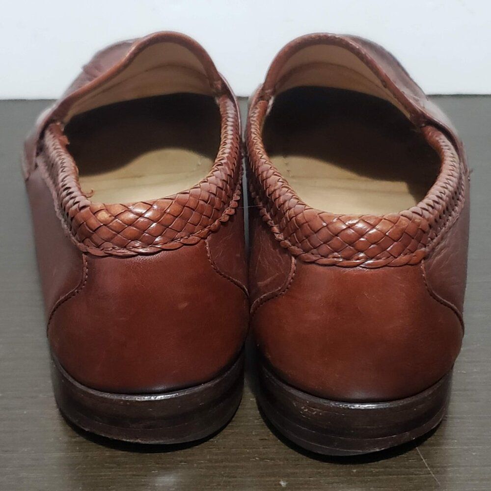 Allen Edmonds Maxfield 6203 Brown Leather Dress Loafers Tassel USA Made 10D - Picture 9 of 14